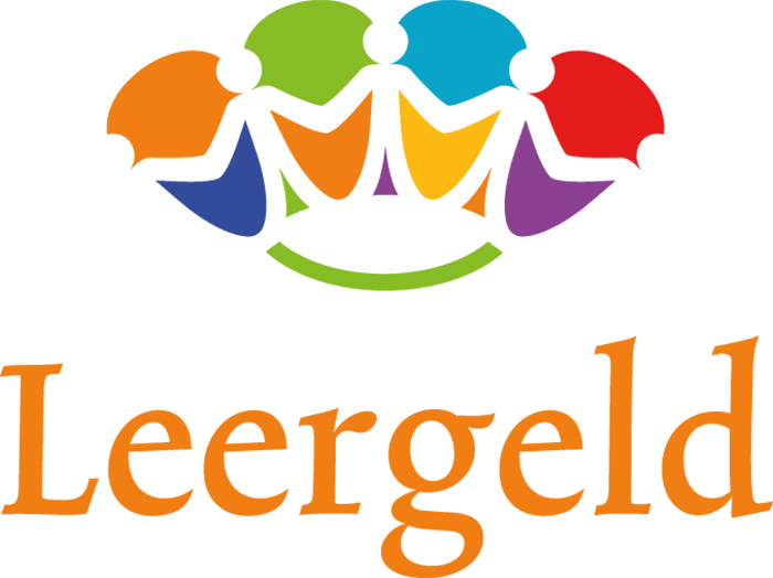 Logo Leergeld, partner ASML Schoolvoetbaltoernooi