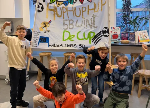 Winnende poster van De Wilballers 5B voor challenge 1